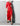 Isabella Extra Long Red Soft Double Breasted Faux Leather Women Trench Coat