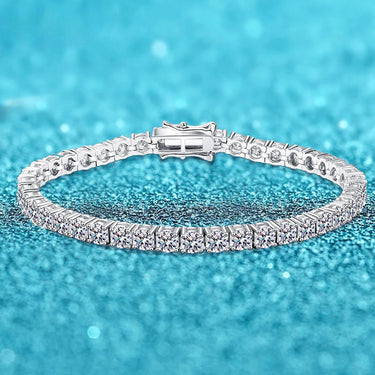 Elegant Moissanite Bangle Bracelet in 925 sterling silver, featuring a stunning round cut VVS1 Moissanite stone.