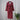 Kinsley Elegant Burgundy Lapple Solid Double-Breasted Trench Coat