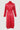 Mia Long Red Soft Faux Leather Trench Coat