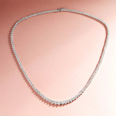 Elegant Moissanite Tennis Necklace featuring brilliant round-cut stones, perfect for elevating your jewelry collection.