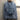 Vintage Blue With Belt Waisted Ripped Hole Women Denim Jacket