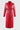 Mia Long Red Soft Faux Leather Trench Coat