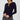Lila Solid Color Round Neck Button Ribbed Women Cardigan
