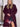 Kinsley Elegant Burgundy Lapple Solid Double-Breasted Trench Coat