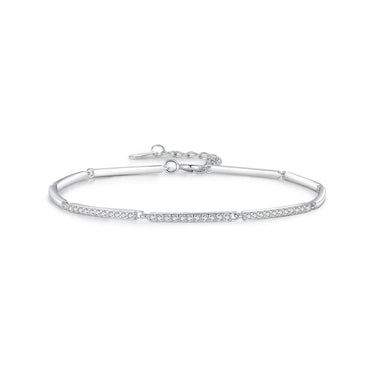 Elegant Dainty Silver Bracelet featuring a fine chain design, perfect for women who appreciate subtle sophistication.