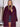 Kinsley Elegant Burgundy Lapple Solid Double-Breasted Trench Coat