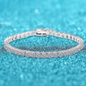 Elegant Moissanite Bangle Bracelet in 925 sterling silver, featuring a stunning round cut VVS1 Moissanite stone.