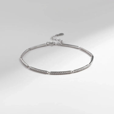 Stylish Dainty Silver Bracelet featuring a chic design, perfect for women. Crafted with 925 sterling silver.