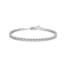 Elegant Silver Tennis Bracelet featuring zircon stones, crafted in 925 sterling silver, perfect for women's fashion.